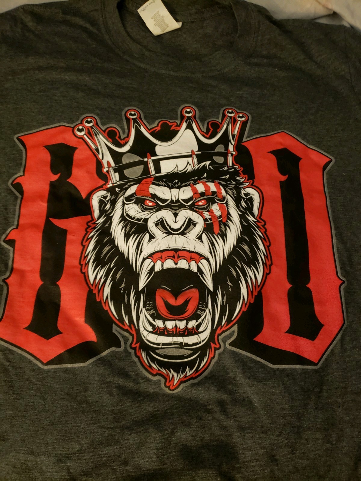 Guerillas of Destiny Njpw Tama Tonga Tonga Loa Gray Medium T Shirt Pwt Exc New