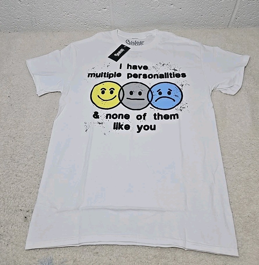 I Have Multiple Personalities None Like You Graphic T-Shirt Men’s Sz Small (JJ)