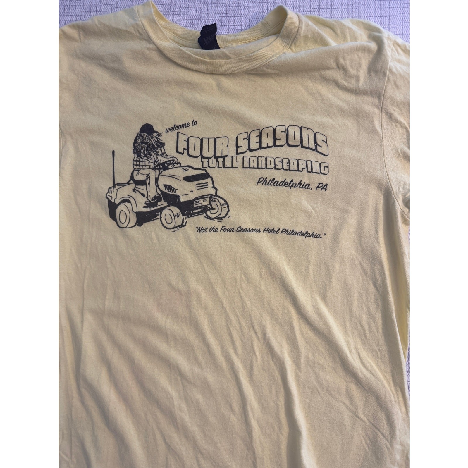 Four Seasons Total Landscaping Philadelphia Yellow Novelty T-Shirt, Medium
