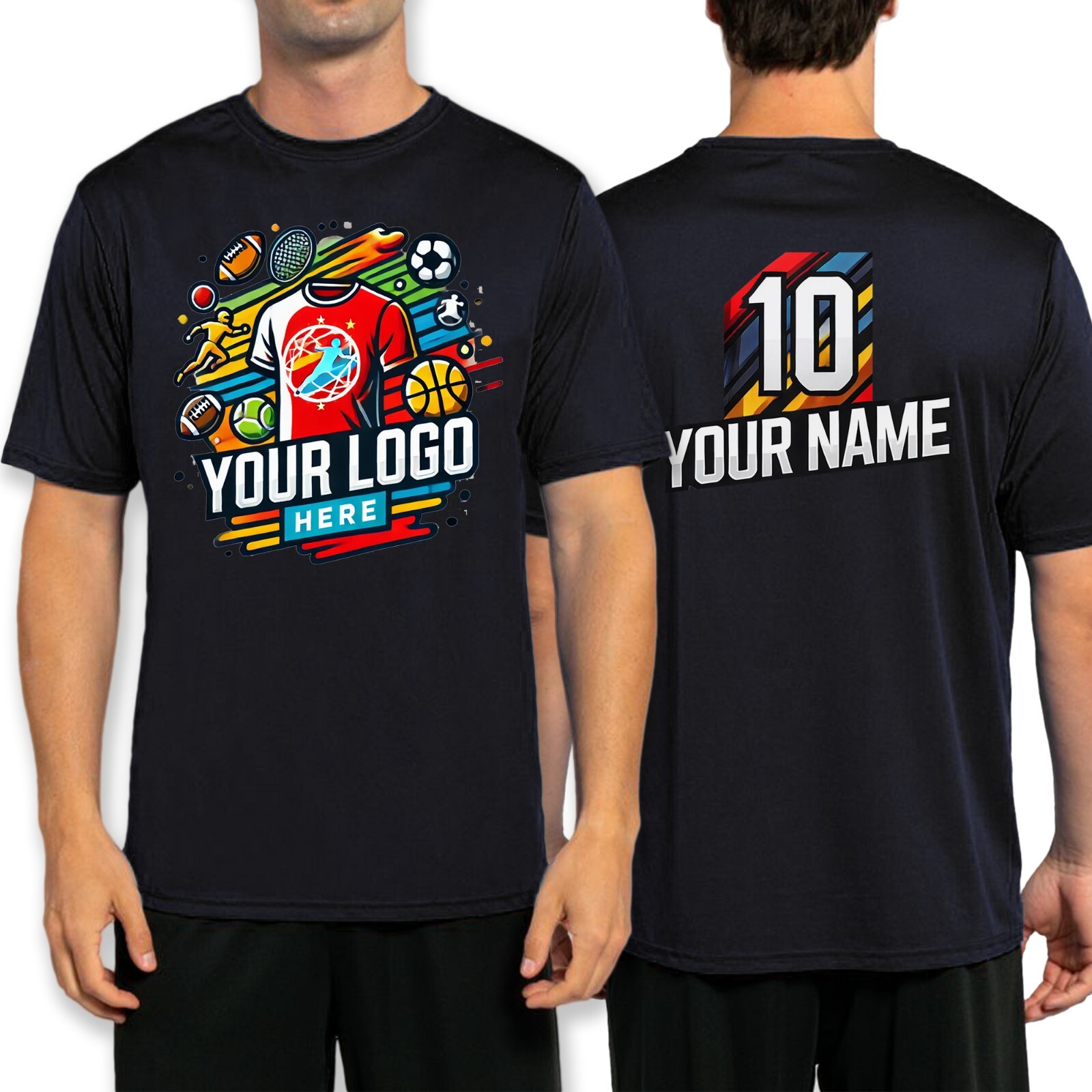 Custom Sport Performance T-Shirt, 100% Polyester, Moisture-Wicking