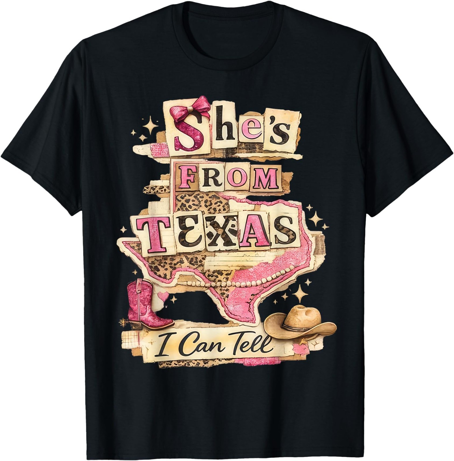 She’s from-Texas I Can Tell Retro Vintage Texas-Girl T-Shirt, Gildan T-Shirt