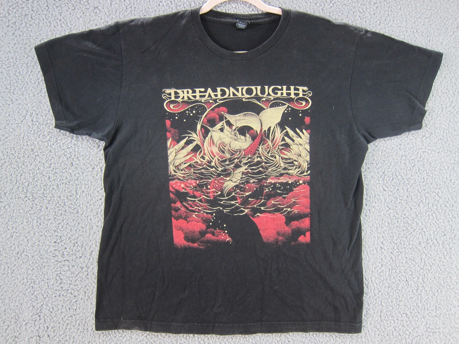 Dreadnought Band Shirt Mens Large Metal Extreme Music Graphic Tee Black