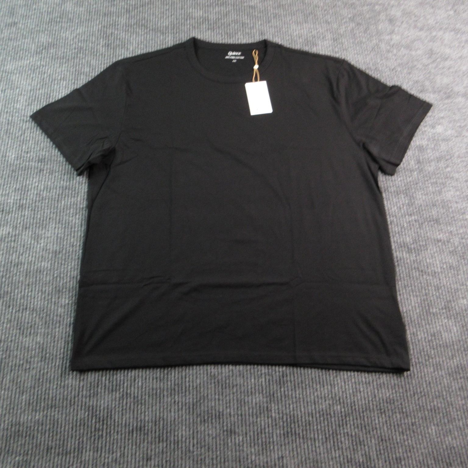 Quince Shirt Mens 2XL Black Crew Neck 100% Pima Cotton Luxe Touch NWT Hangtag