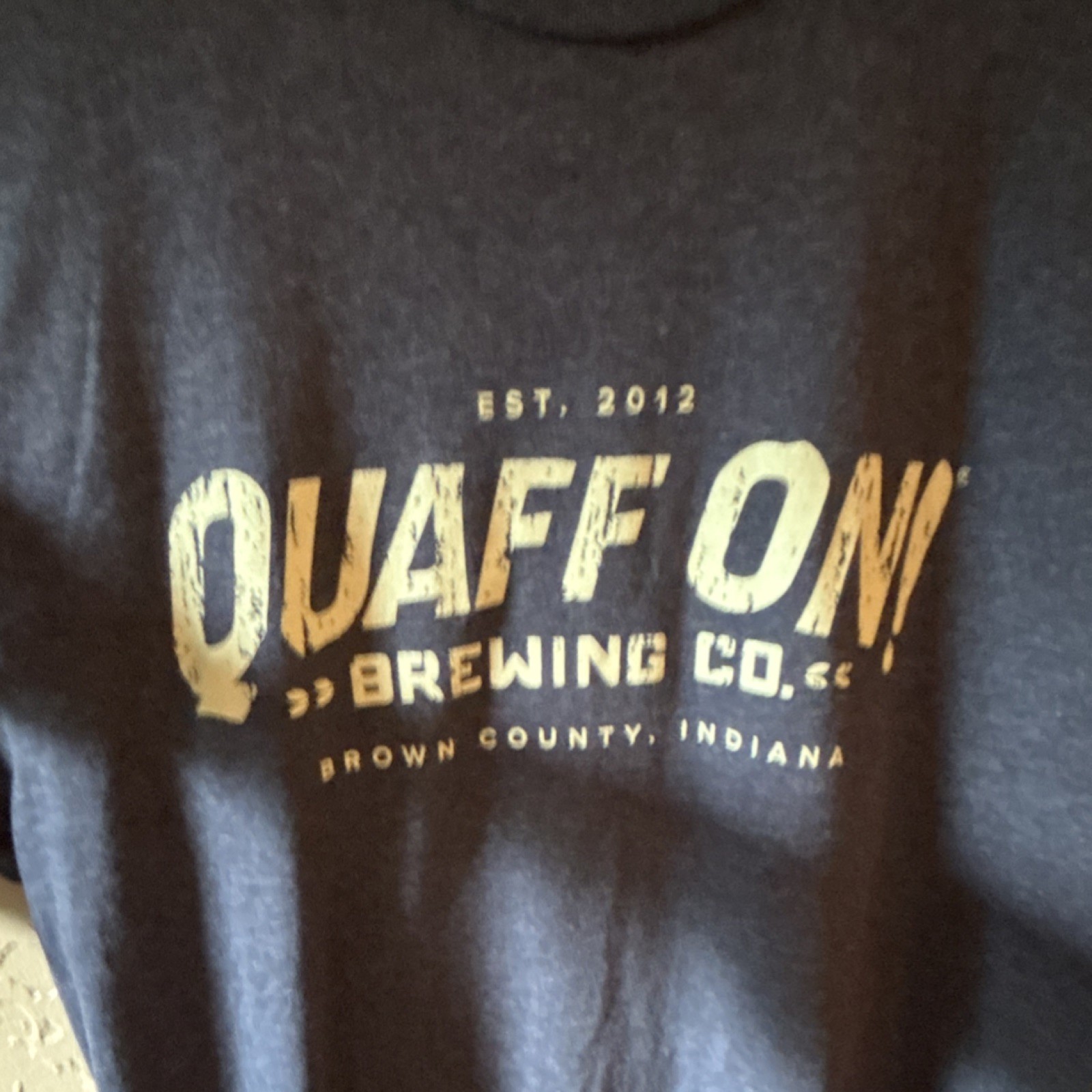 District The Concert Tee Blue L Short Sleeve Crew Neck Quaff On Graphic Tee
