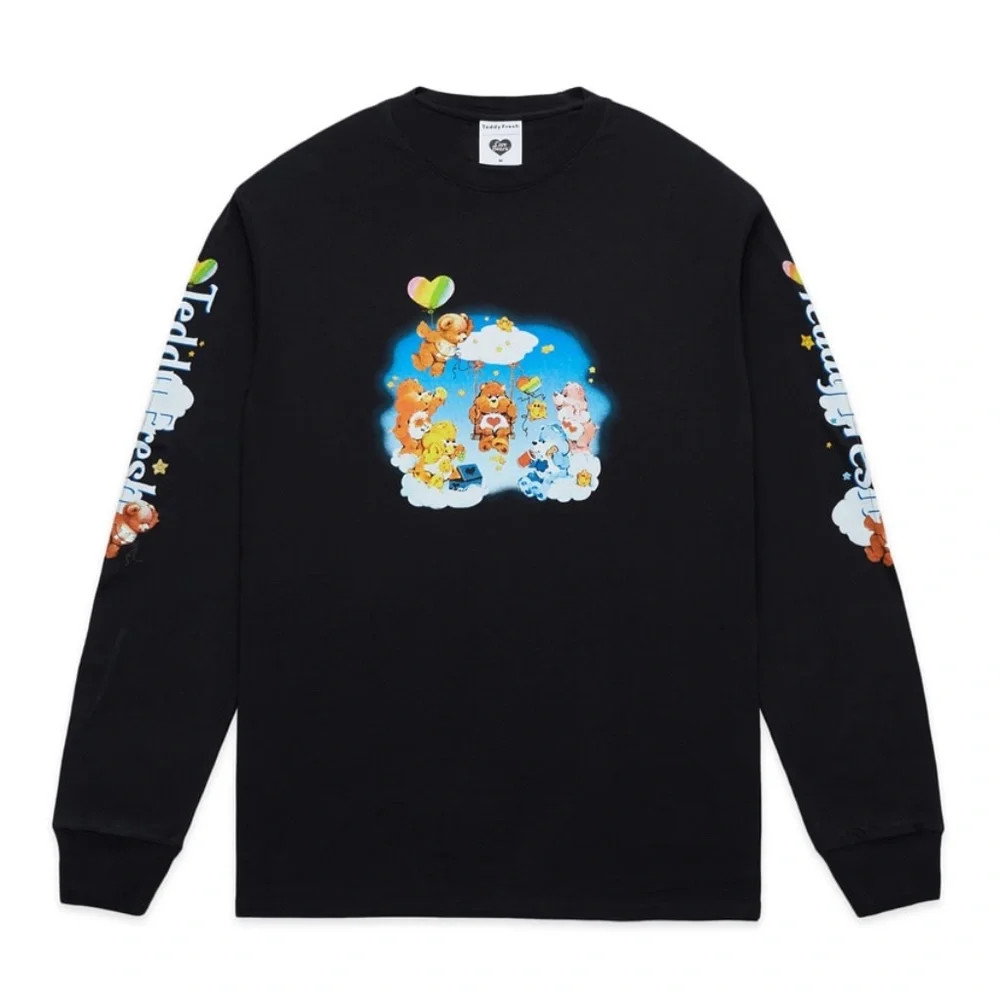 Teddy Fresh CARE BEARS Clounds Long Slevee Black New