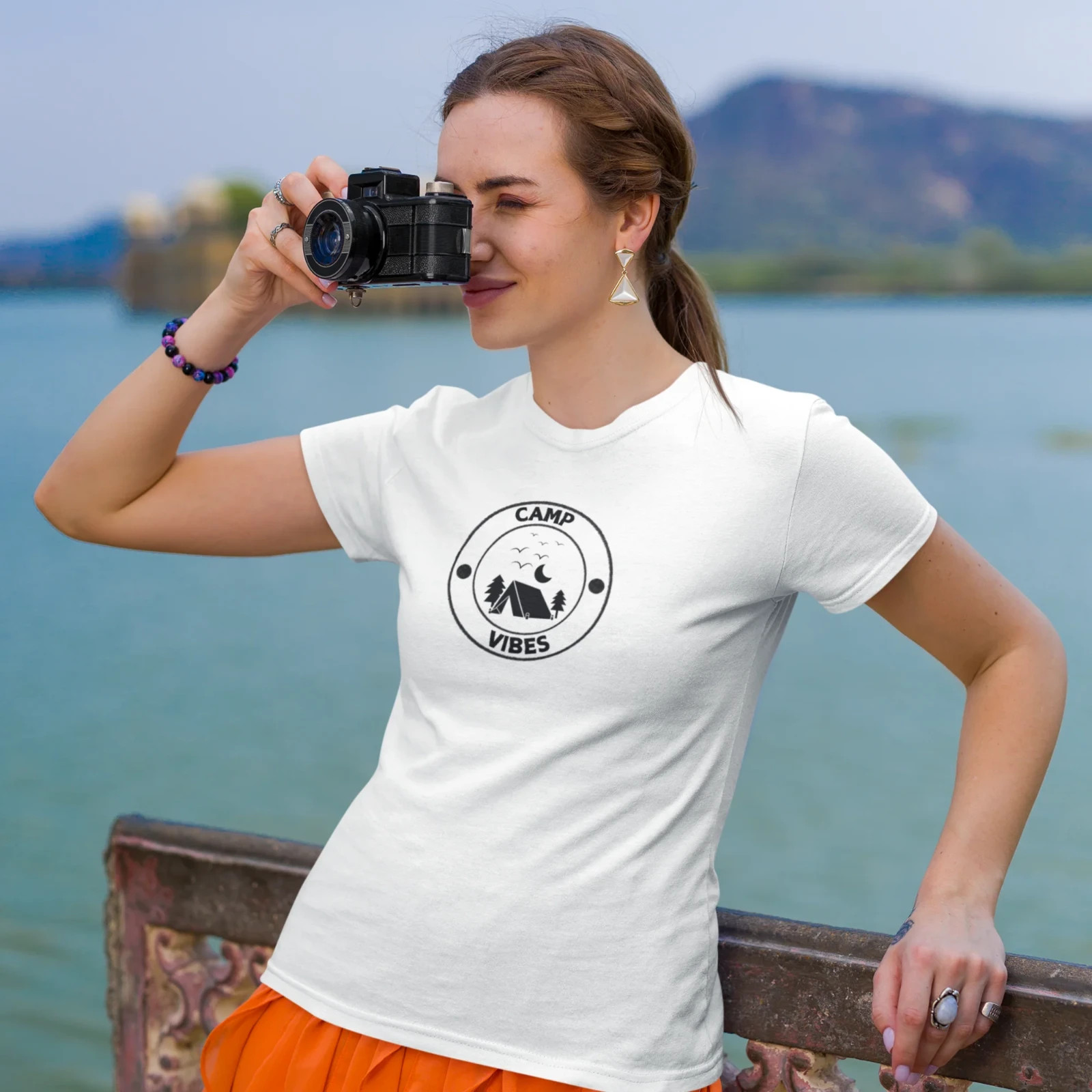 Camping Mood Printed Classic Fit Round Neck T-Shirt – Unisex Casual Wear Tee
