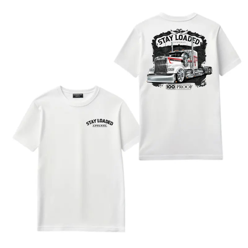 Stay Loaded 100 Proof Truck Shirt, Semi Truck Graphic Tee, Heavy Hauler Apparel