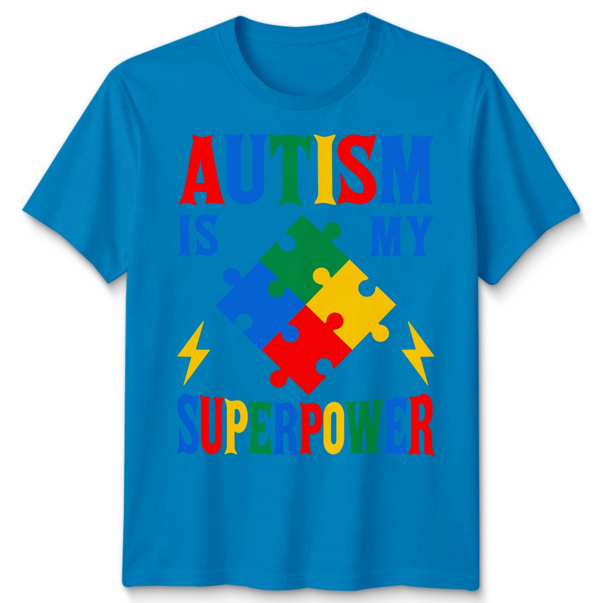 Autism Is My Superpower Autistic Unisex Tshirt Neurodiversity Awareness Gift Tee