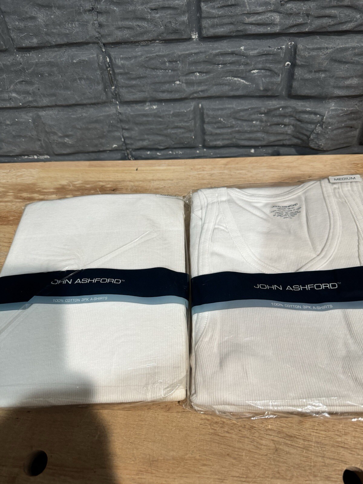 John Ashford 5 Total One Pack Opened A Shirts Wife Beater Rank