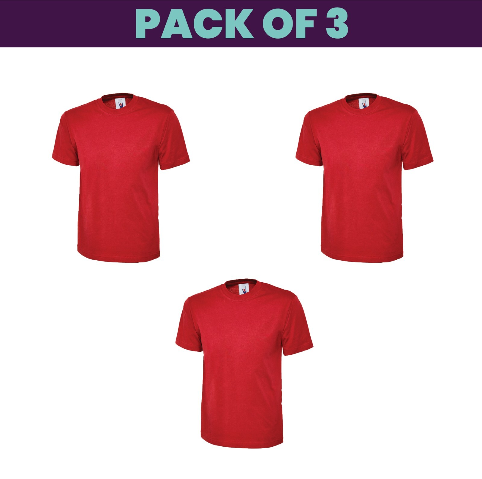 Pack 5 & 3 Uneek Classic T-Shirt Plain Casual Wear stag do hen Unisex UC301