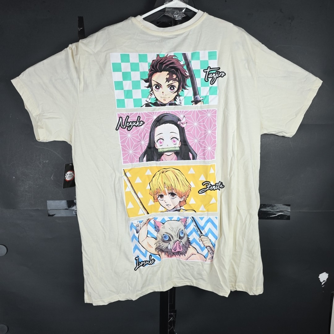 Demon Slayer: Kimetsu No Yaiba Character Panels White XXL T-Shirt