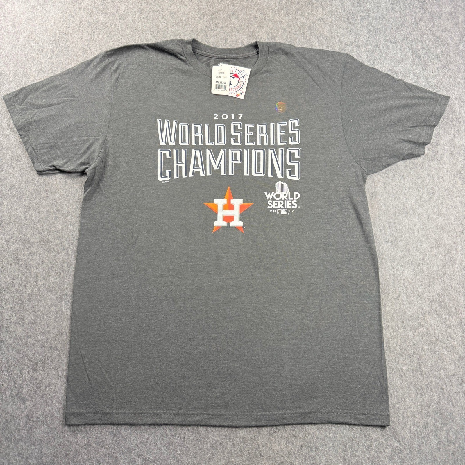 Genuine Merchandise Houston Astros 2017 World Series Champions Gray Tee Mens XL