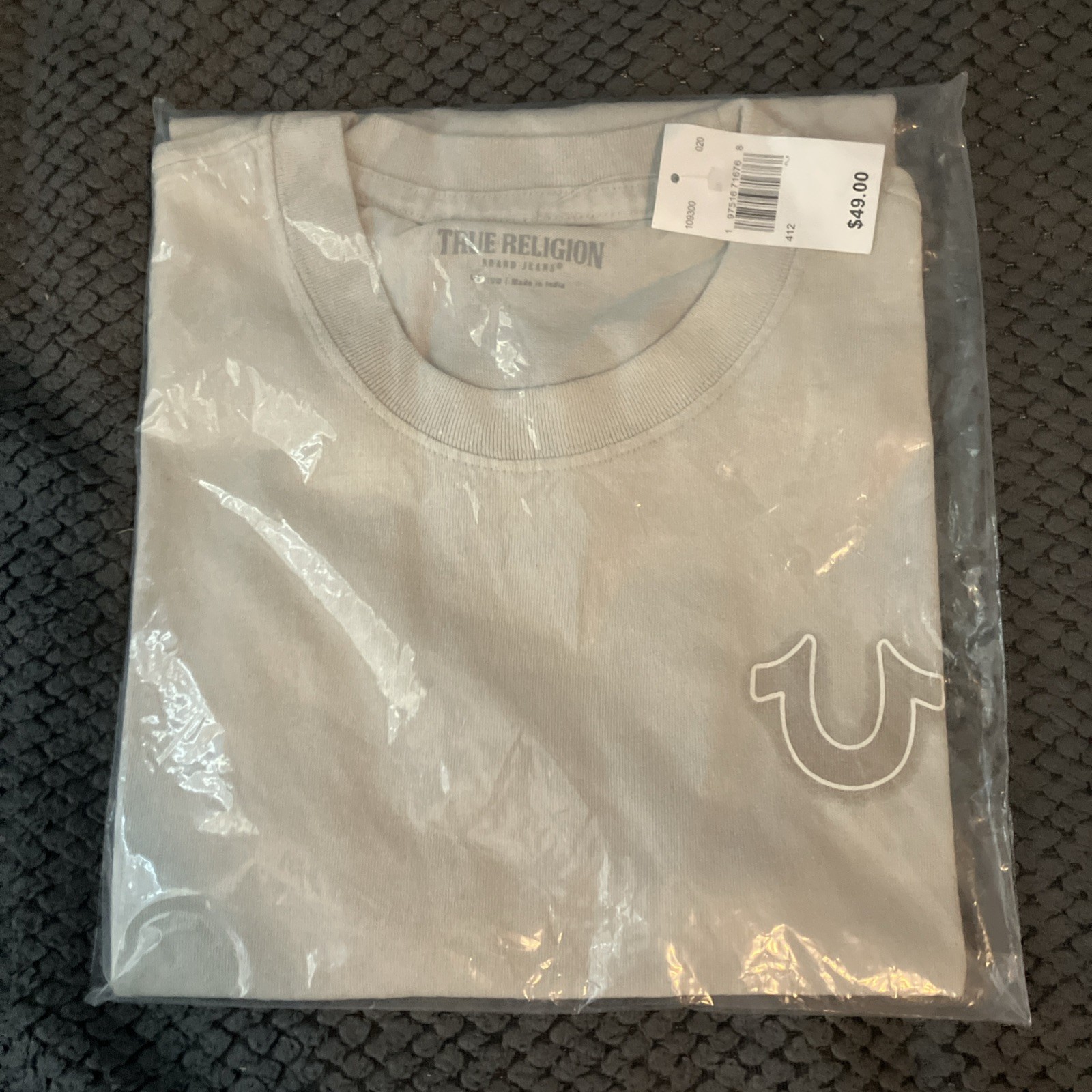 $49 TRUE RELIGION Gray BUDDHA Short Sleeve Designer T-shirt