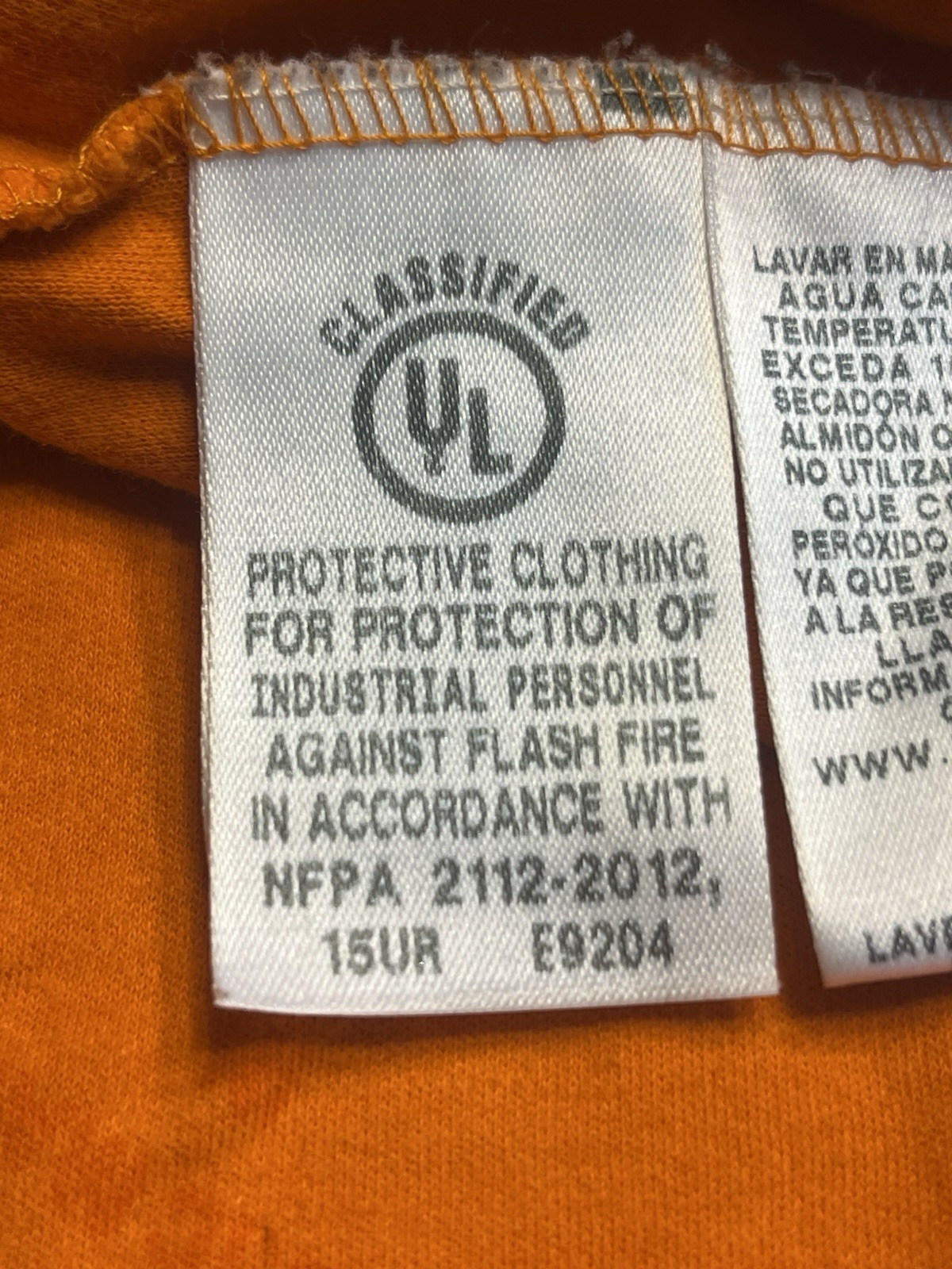 Bulwark FR Orange Henley CAT 2 CAL Flame Resistant HRC ARC Rated Men’s Sz XL