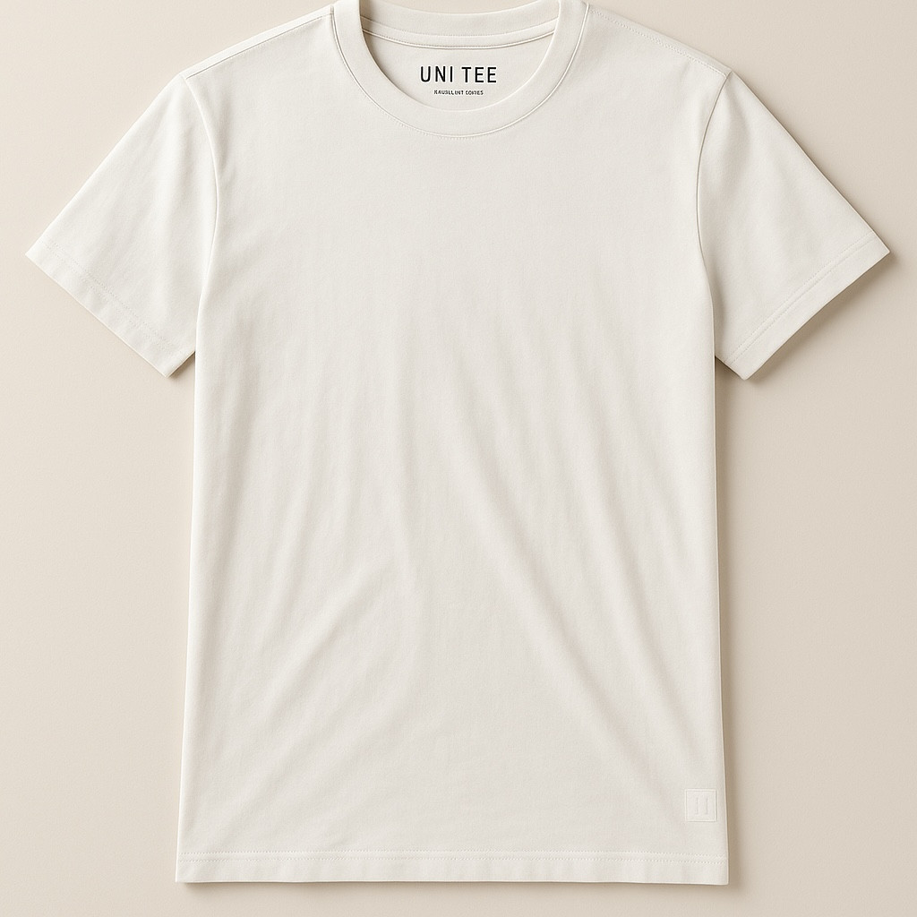 UNI TEE Mens Short Sleeves Heavy Weight 100% Cotton 8oz S-3XL CREW Neck T-Shirt