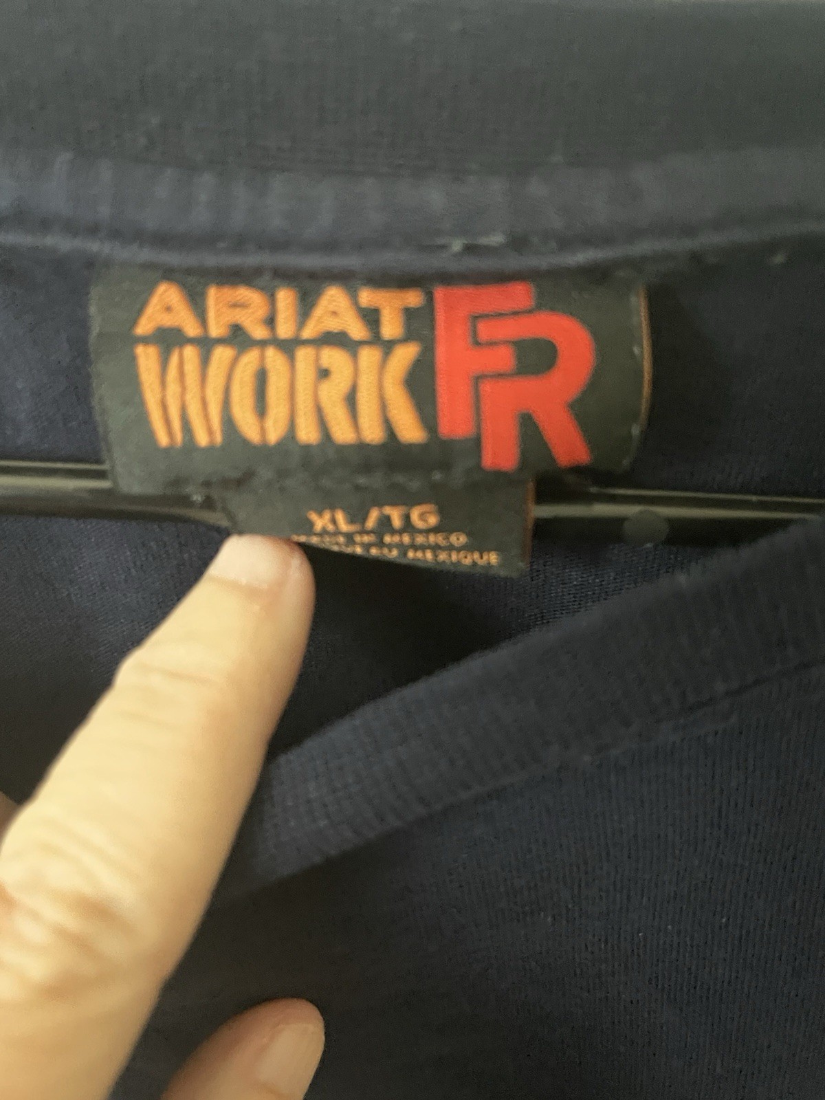 Ariat FR Work Knit Shirt Long Sleeve Men’s XL Navy Blue Cat 2 / 2112 Fire Resist