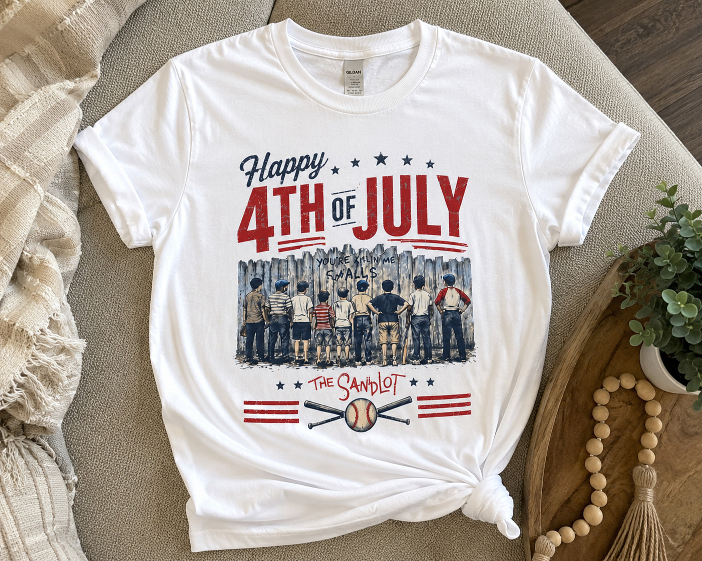 The Sandlot 4th of July T-Shirt Funny Patriotic Baseball Movie Inspired