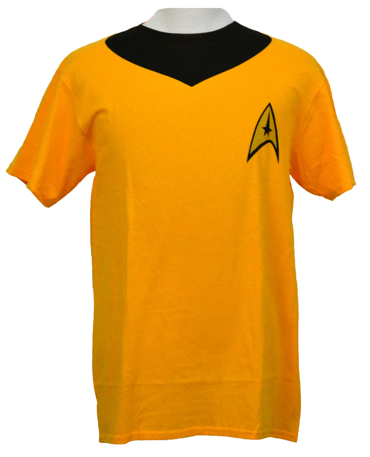 Star Trek T-shirt Kirk Enterprise Command Shirt Graphic Tee Cotton Yellow NWT