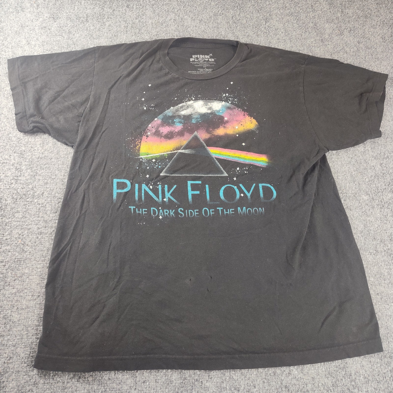 Pink Floyd Shirt Adult L Black Dark Side Of The Moon 2017 Licensed Band Tee