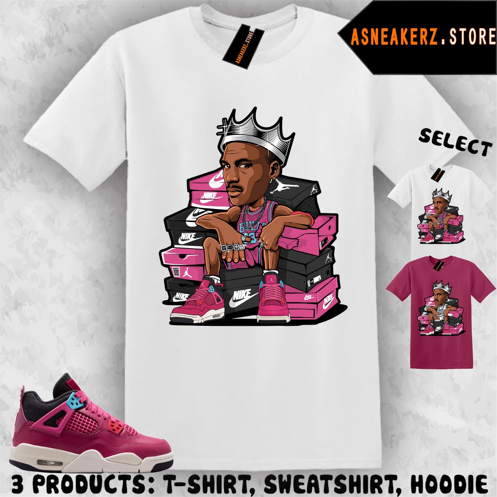 Tee Shirt Matching AJ 4 She’s A Star GS 2026 Match Sneaker MJ Sneakerhead King