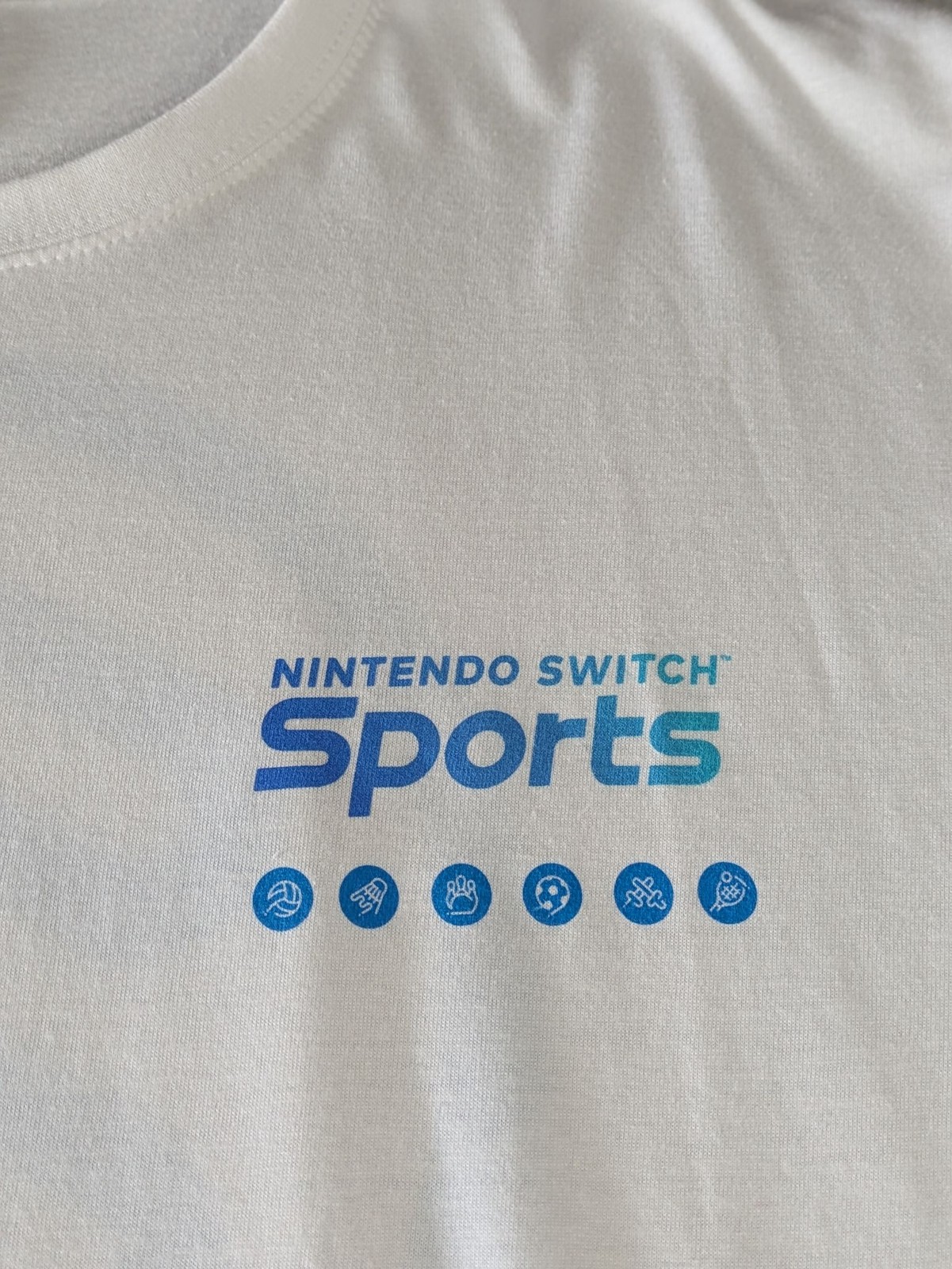 Sols T-Shirt Mens L Nintendo Switch Sports White Cotton Crew Neck Short Sleeve