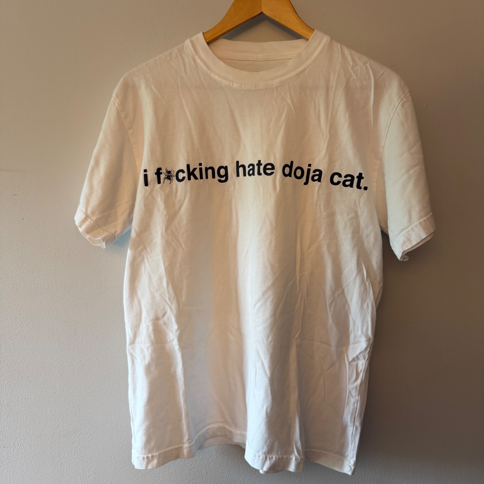 Doja Cat Scarlet Tour T-Shirt Mens Small White I Hate Doja Cat Spider Graphic