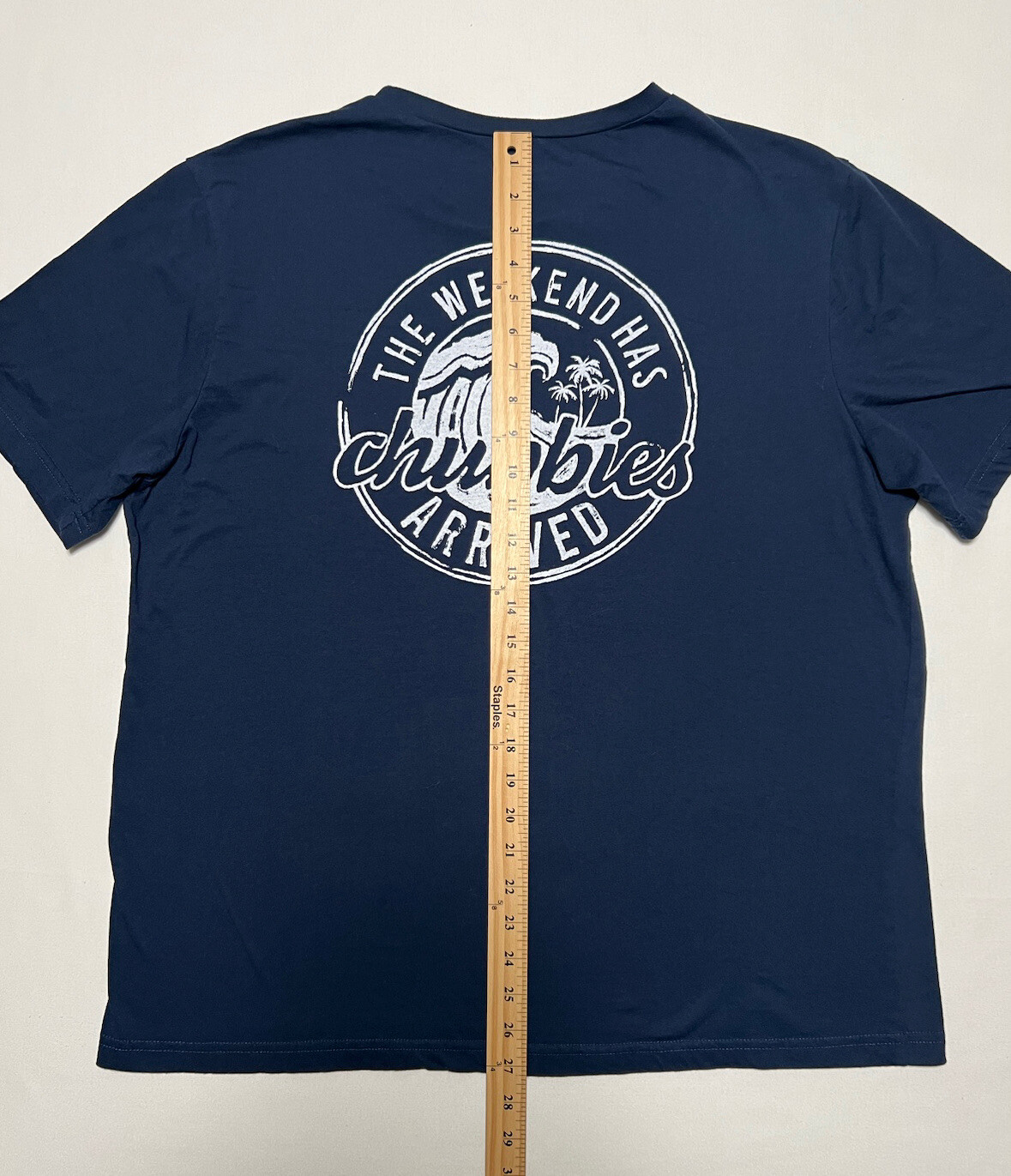 CHUBBIES The Weekend Has Arrived Men XXL Blue Short Sleeve 2 Sided T-Shirt