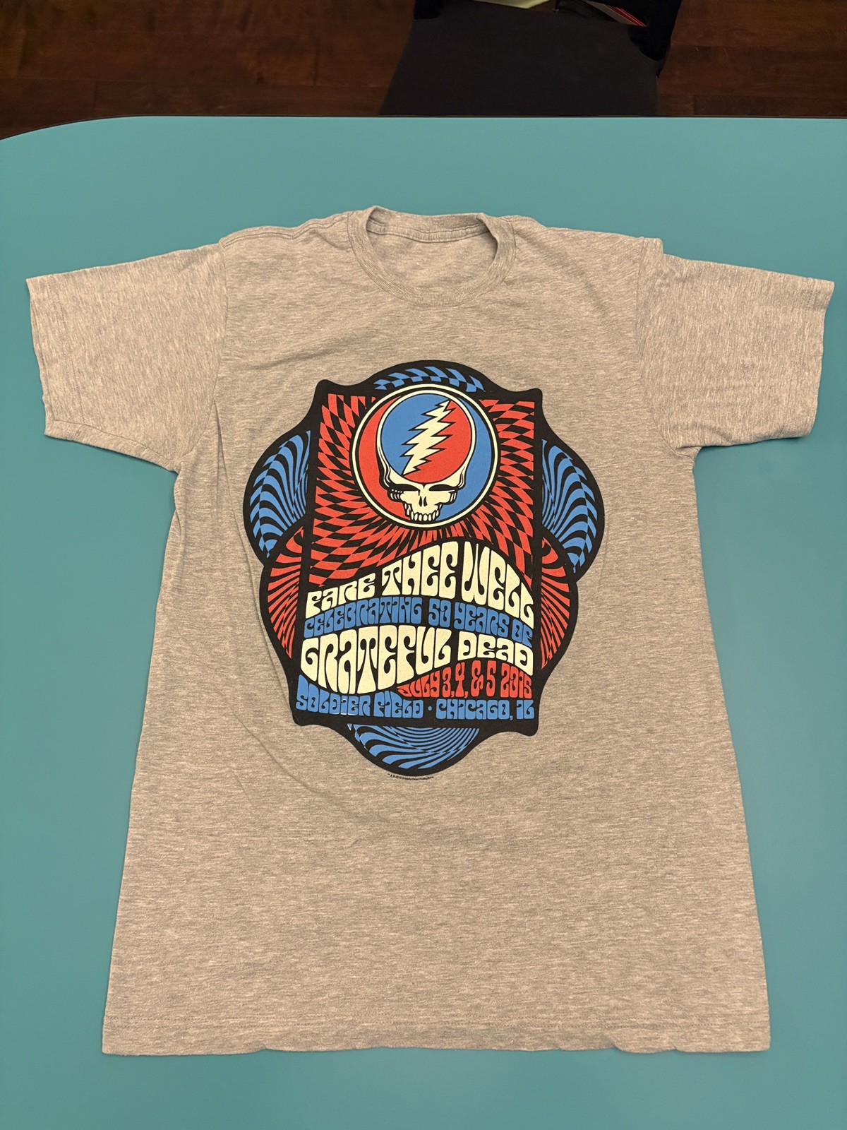 Grateful Dead Men’s Small Fare Thee Well 50th Anniversary T-shirt 2015 RARE
