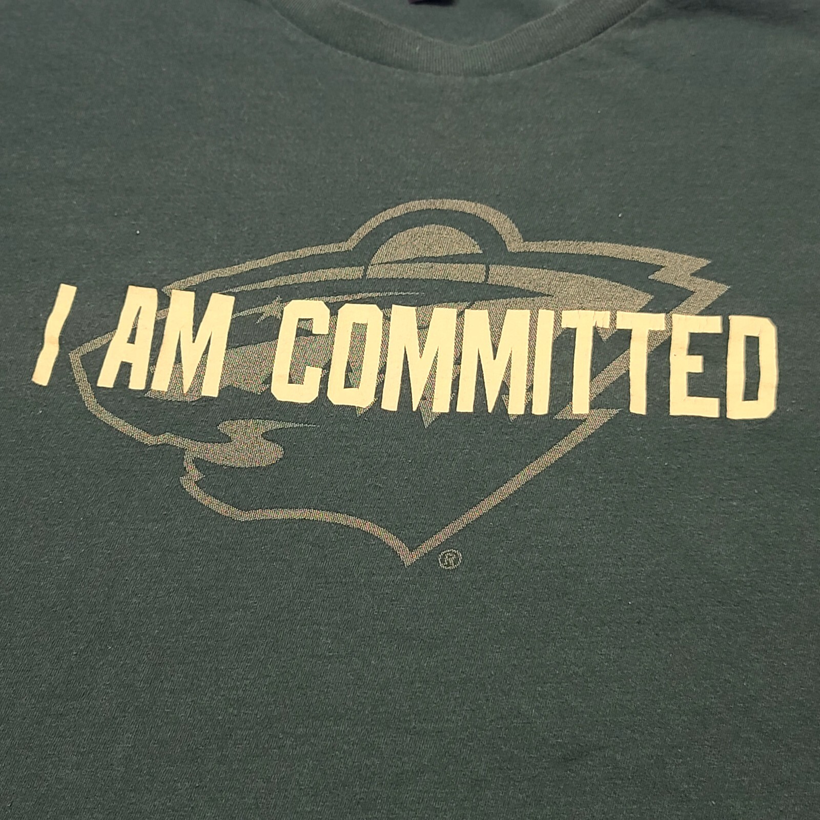 Minnesota Wilds I Am Committed The Comcert Tee District Green 2XL Pre-shrunk