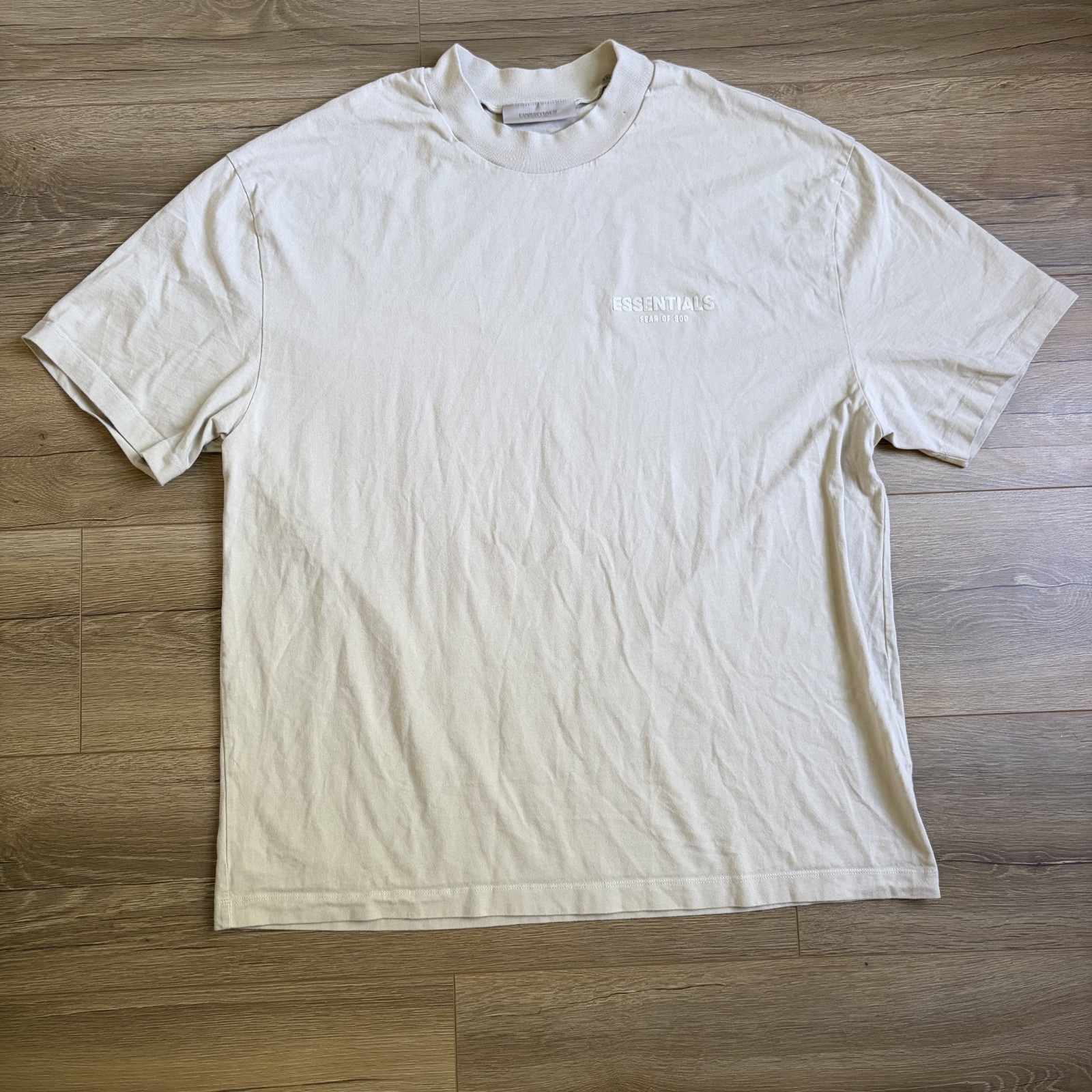 Essentials Fear Of God Beige Logo Men’s Tee size XXL in GUC