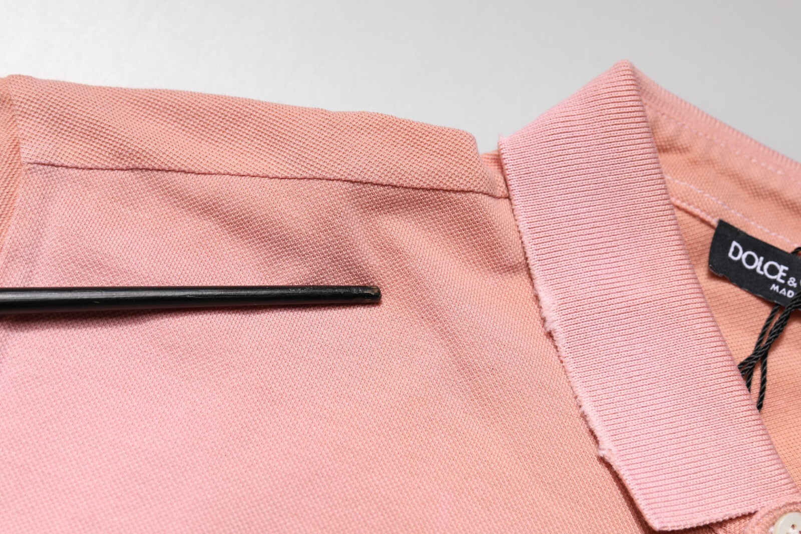 DOLCE & GABBANA T-shirt Pink Crown Collared Short Sleeve Polo IT48/US38/M 750usd