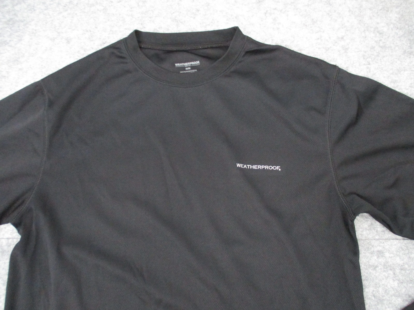Weatherproof Mens Medium Base Layer Black Long Sleeve Top Layering Outdoors