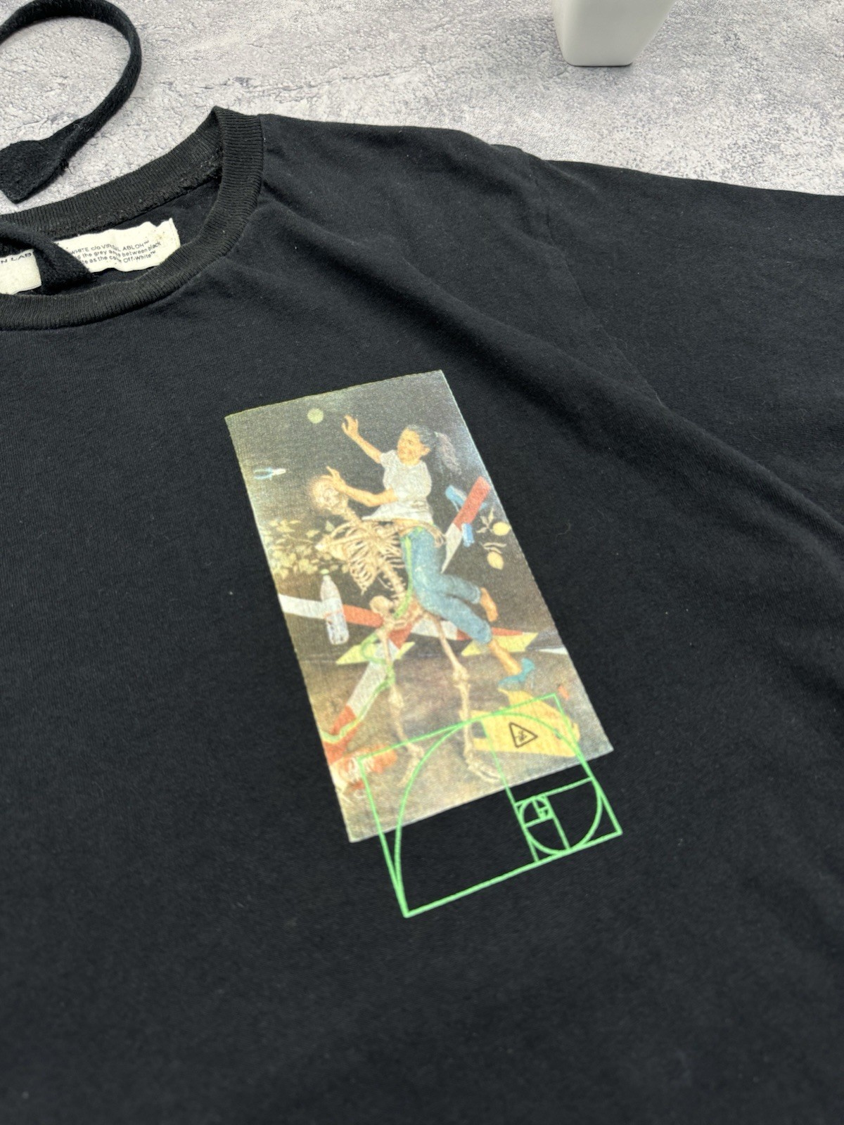 Off-White “Golden Ratio” Pascal Skeleton Graphic Black T-Shirt