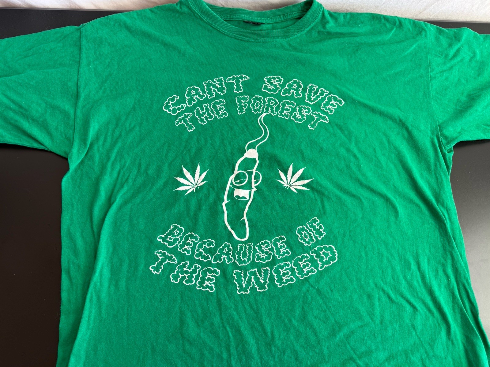 Gemrock Marijuana Leaf Weed Mens 3XL Smoking “Can’t Save The Forest” T-Shirt