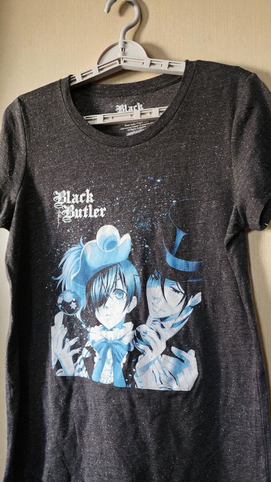 Sebastian Michaelis T-Shirt Black Butler Ciel Phantomhive Medium New D25 Nice