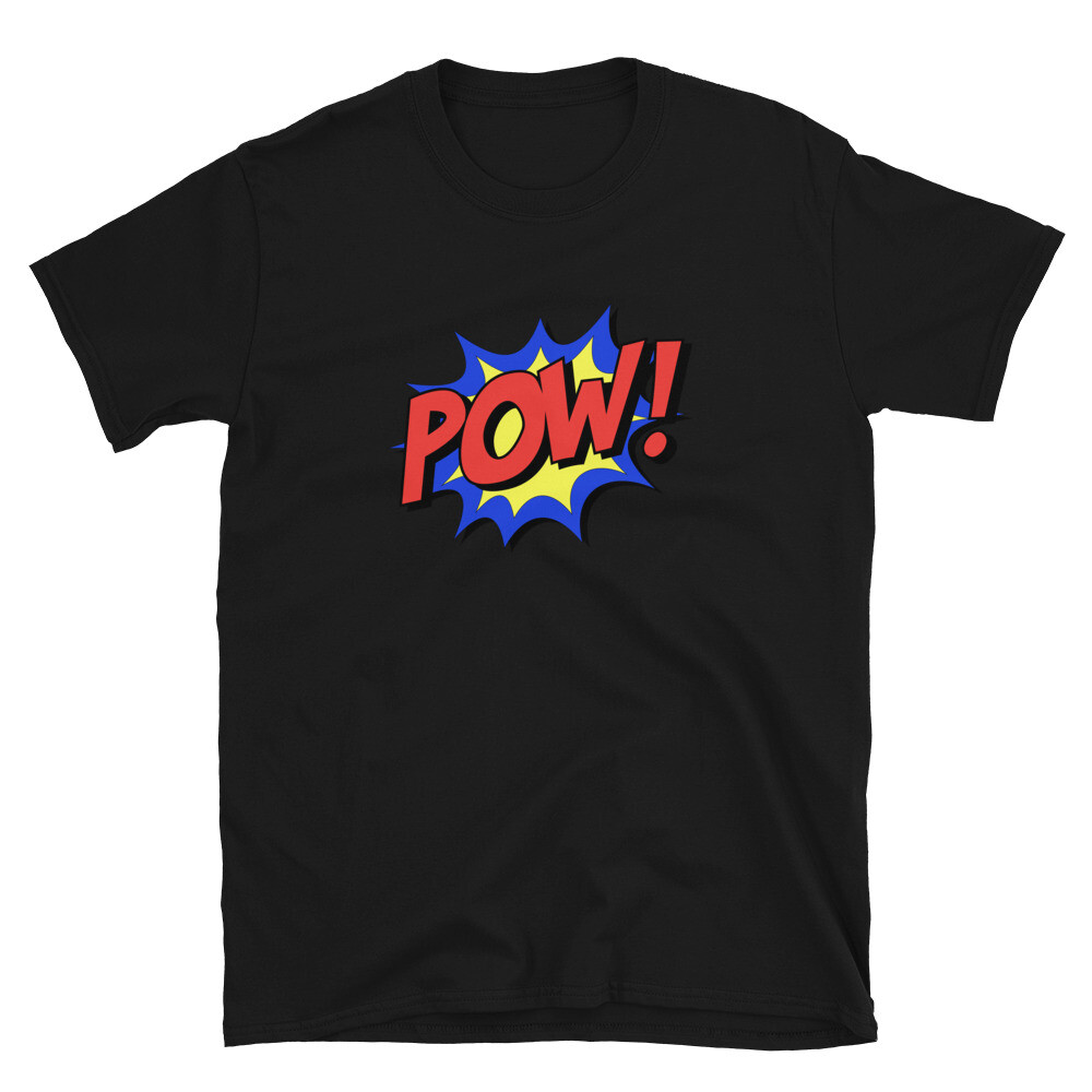 Pow T-shirt Comic Book Art Funny Geeky Pop Art Superhero Gift Tee