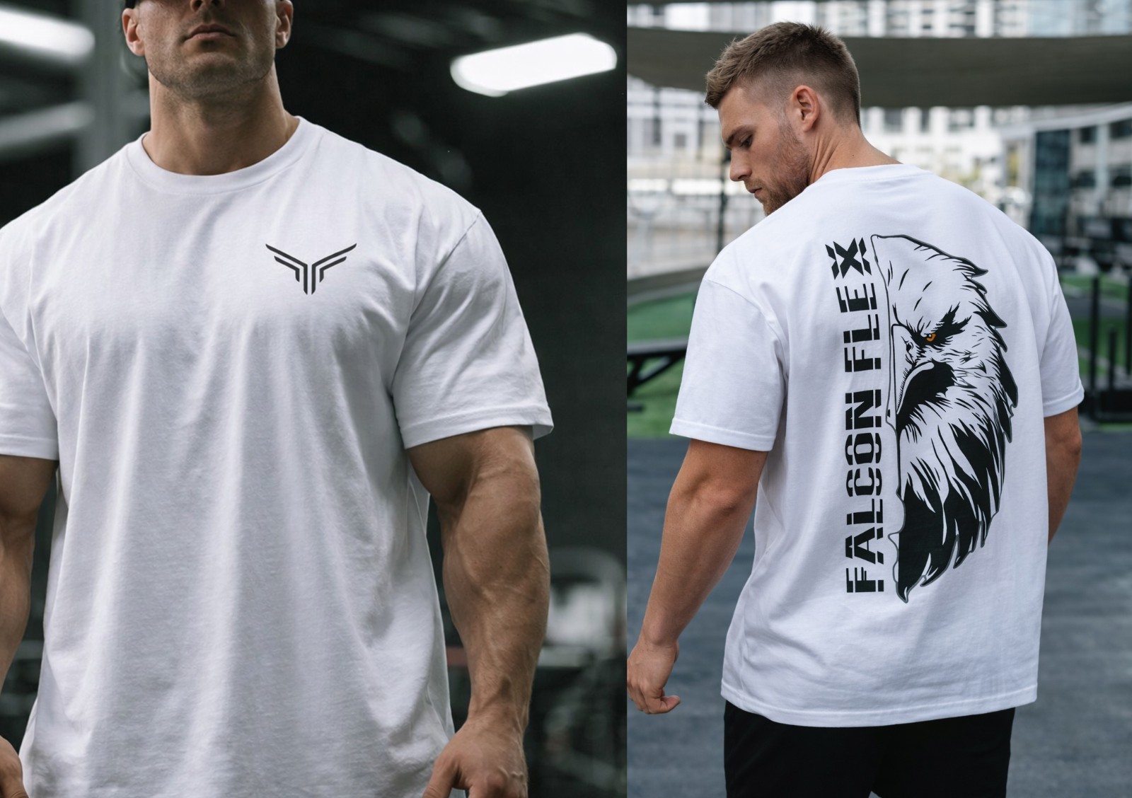 Men’s Heavyweight Eagle Workout Cotton Oversized Printed Tshirt For Gym Casual