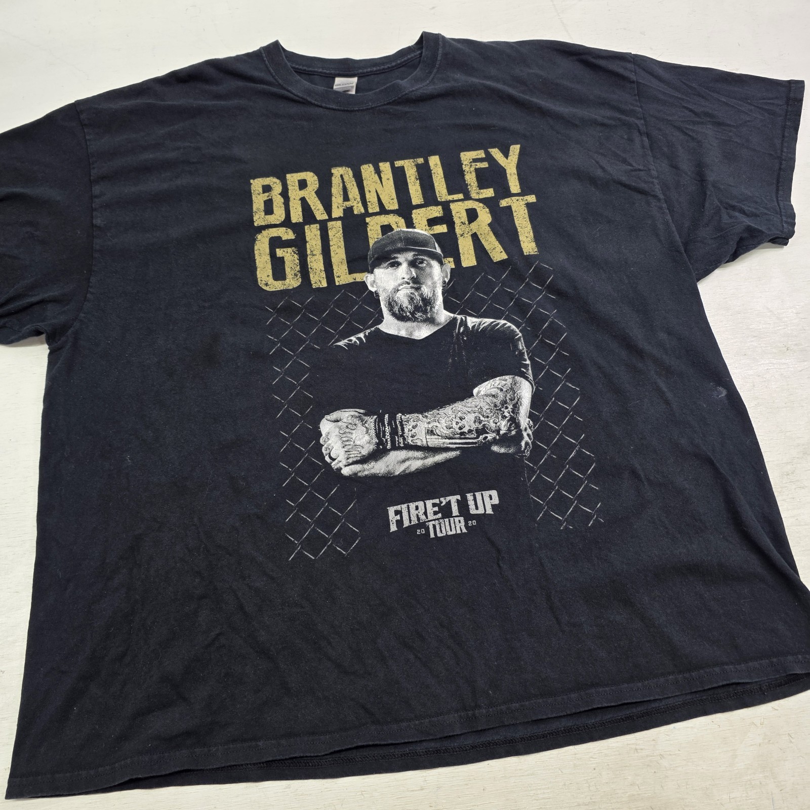 Brantley Gilbert “Fire’t Up” Concert Tour 2020 Dates Country T-Shirt Men’s 3XL