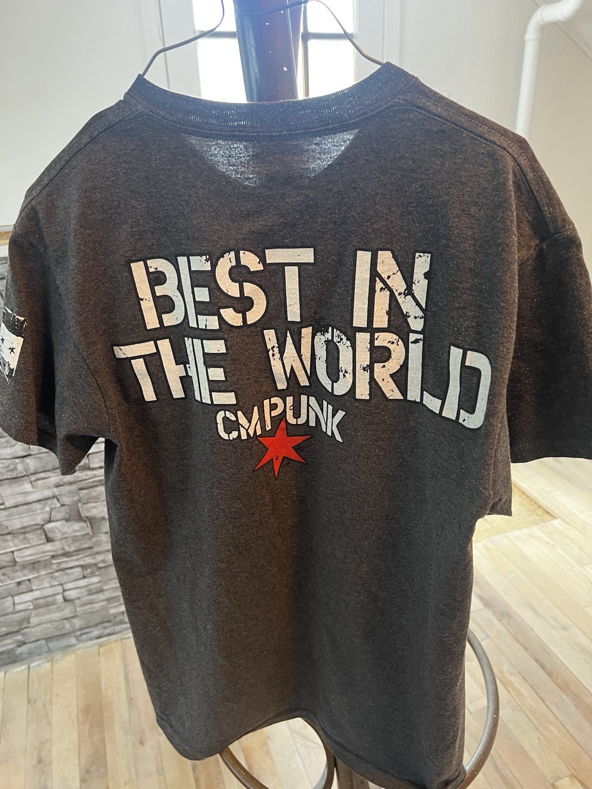 2012 WWE CM Punk In Punk We Trust T Shirt Best In The World Gray Men’s Medium