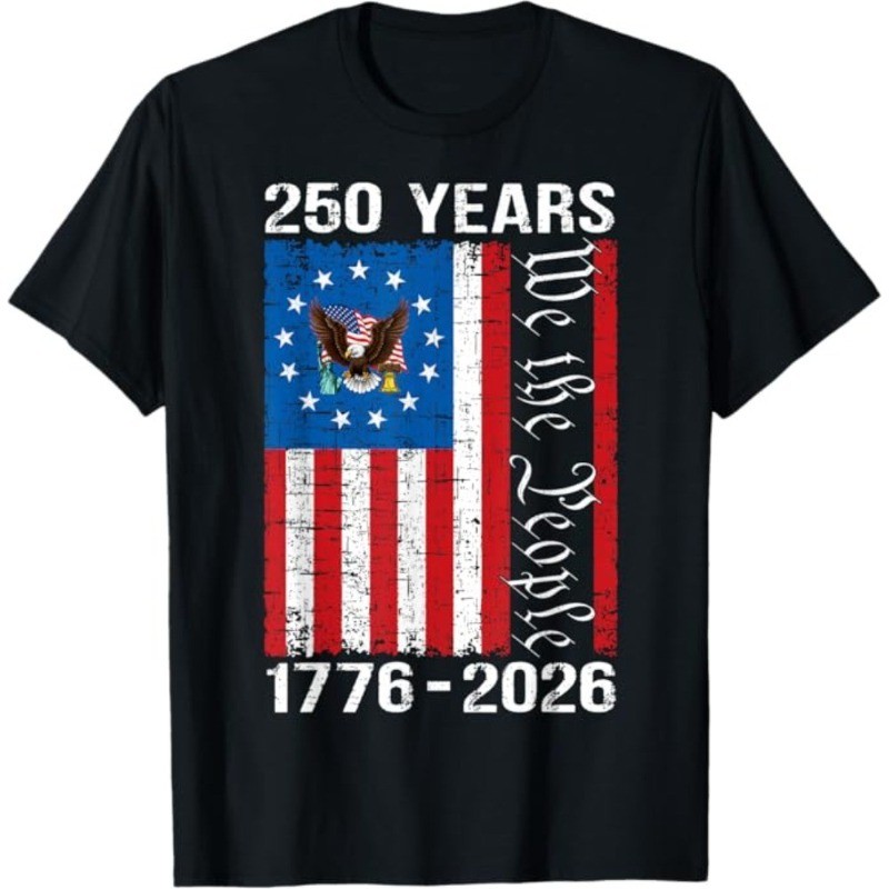 250 Years American Anniversary 250th USA US Flag 4th of July T-Shirt