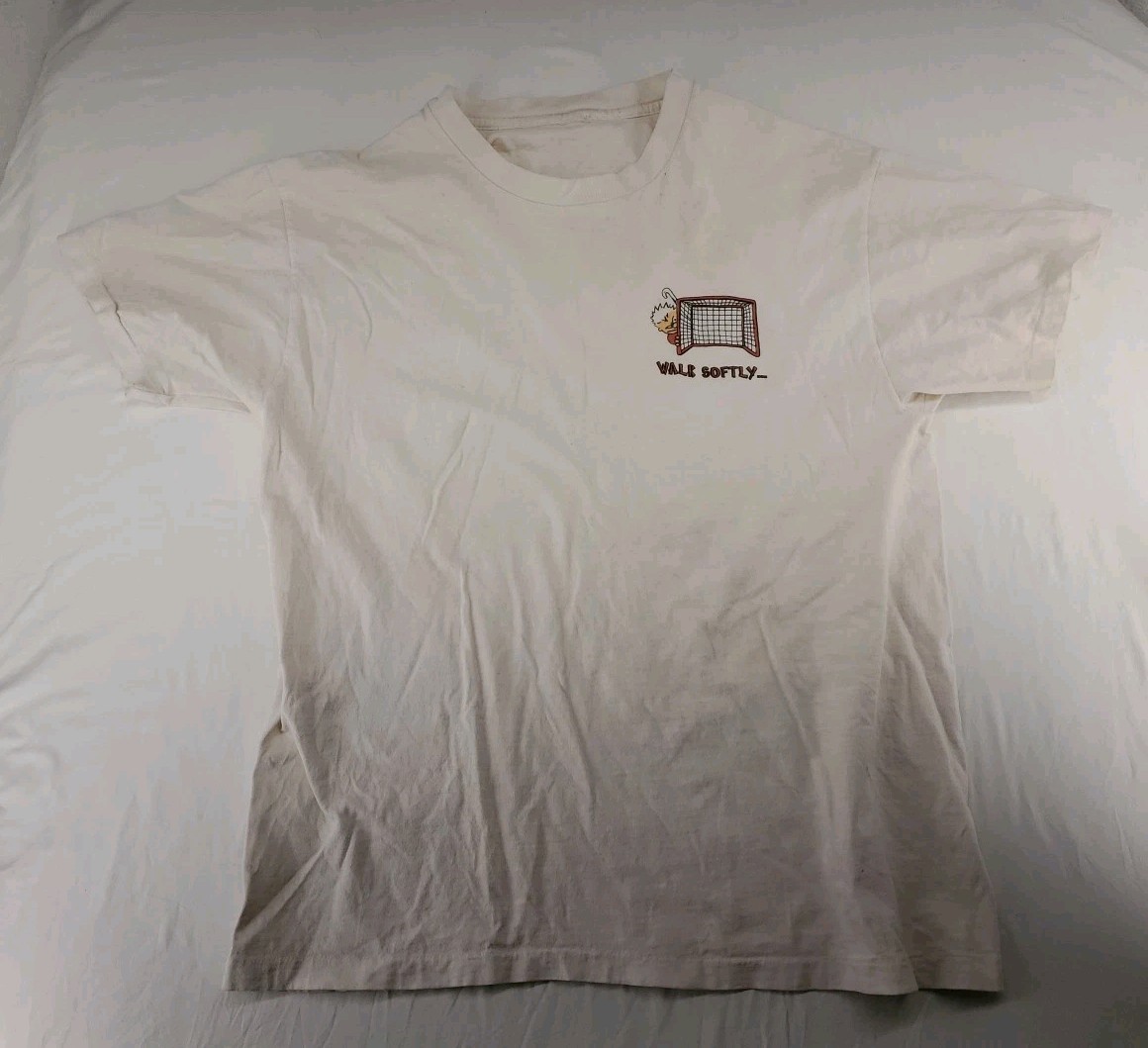 Calvin and Hobbes VTG 90s T-Shirt LaCrosse Front/Back Print Single Stitch LG??