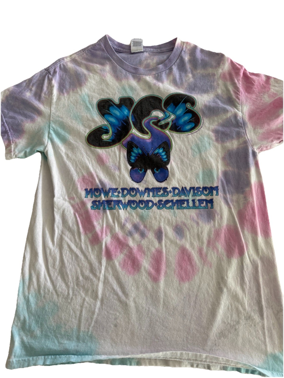 “YES” Band 2024Summer Tour Authentic Concert Merch Tye-Dye T-shirt Psychedelic