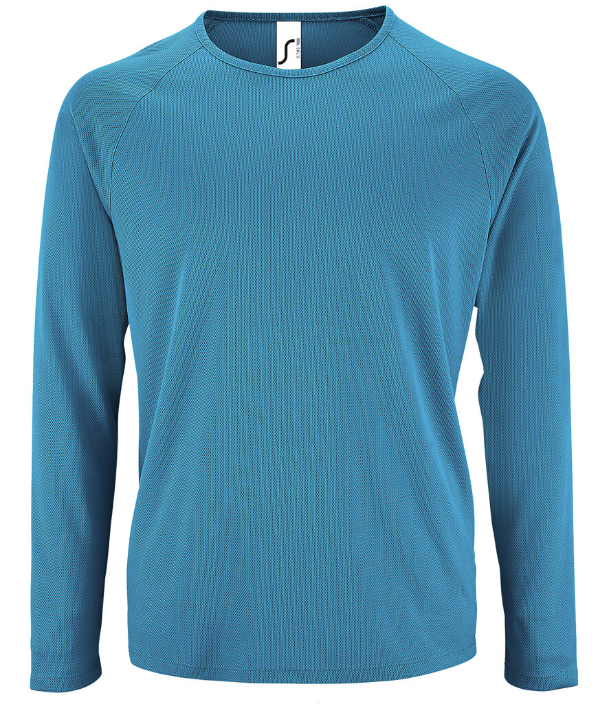 SOLS Sporty Long Sleeve Performance Breathable Polyester Tee T-Shirt S-3XL
