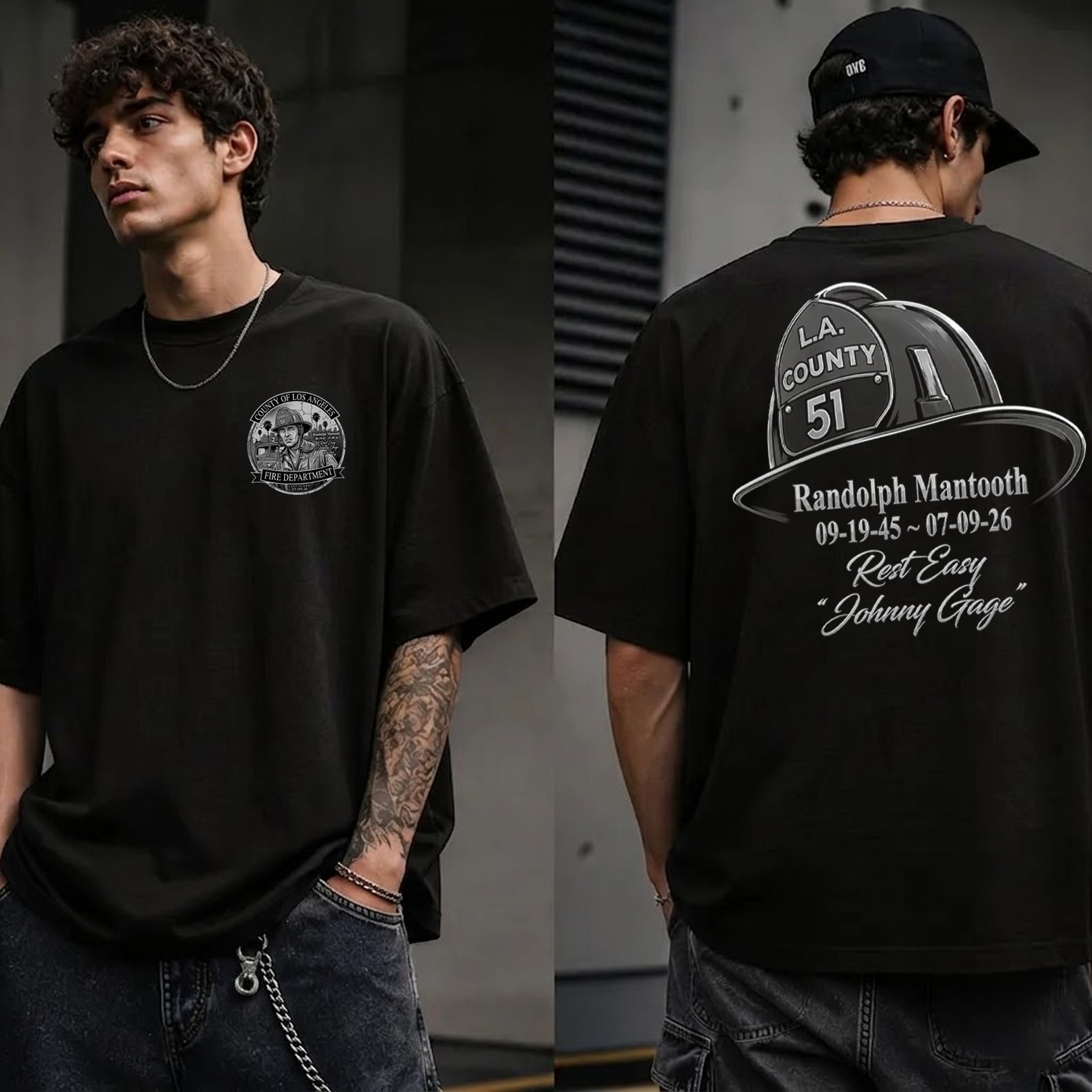 LA County Fire Dept Randolph Mantooth “Johnny Gage” Shirt