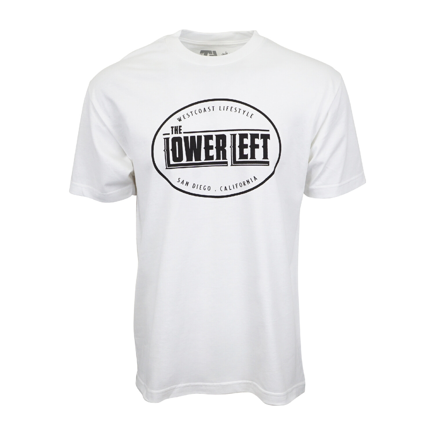 TRIBAL GEAR MENS WEST COAST THE LOWER LEFT SAN DIEGO CALIFORNIA T SHIRT WHITE