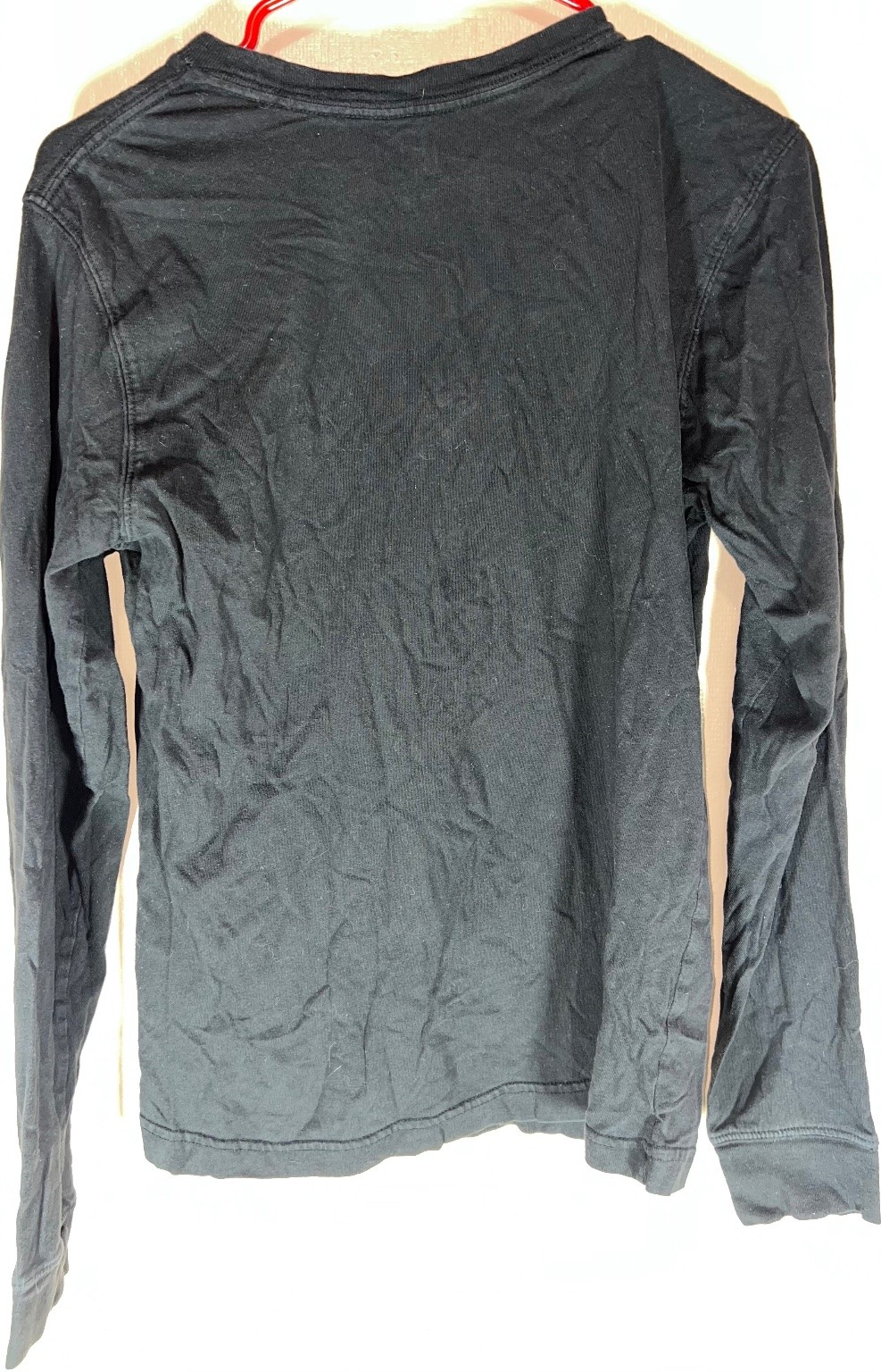 🍀 FLAW See Pics George Men’s Black XS (30-32) Long Sleeve Crew Neck T-Shirt!