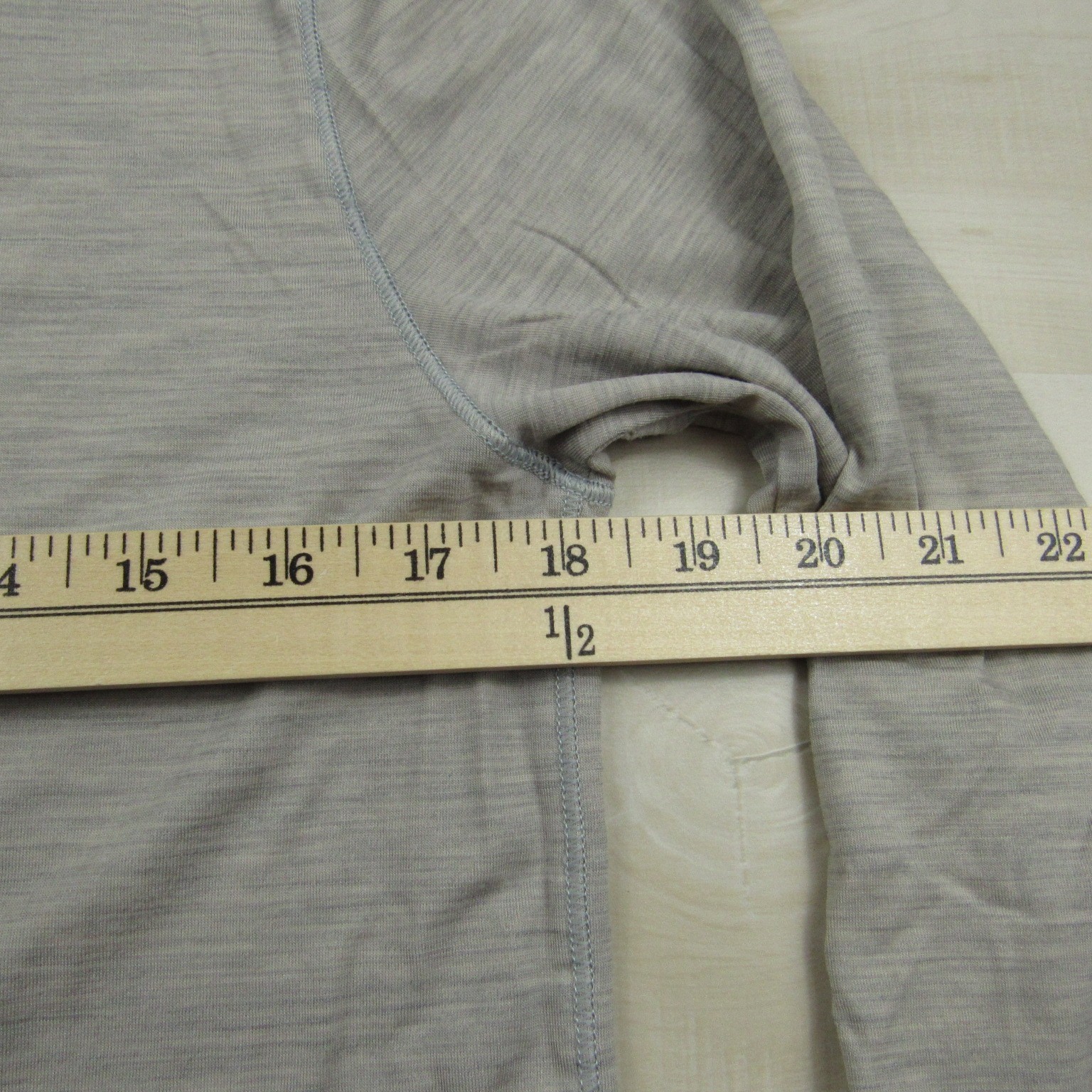 Proof Shirt Mens Small Beige Gray Snap Henley Merino Nylon Blend Lightweight