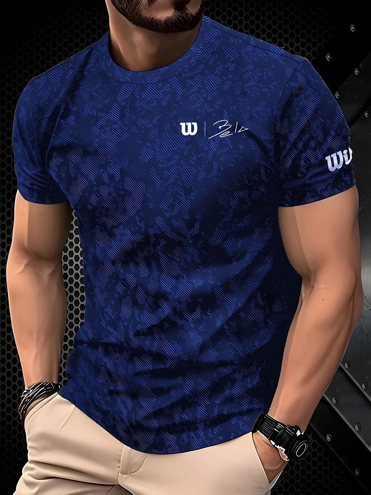 New men’s T-shirt for Summer 2026 quick-drying tennis breathable sportswear