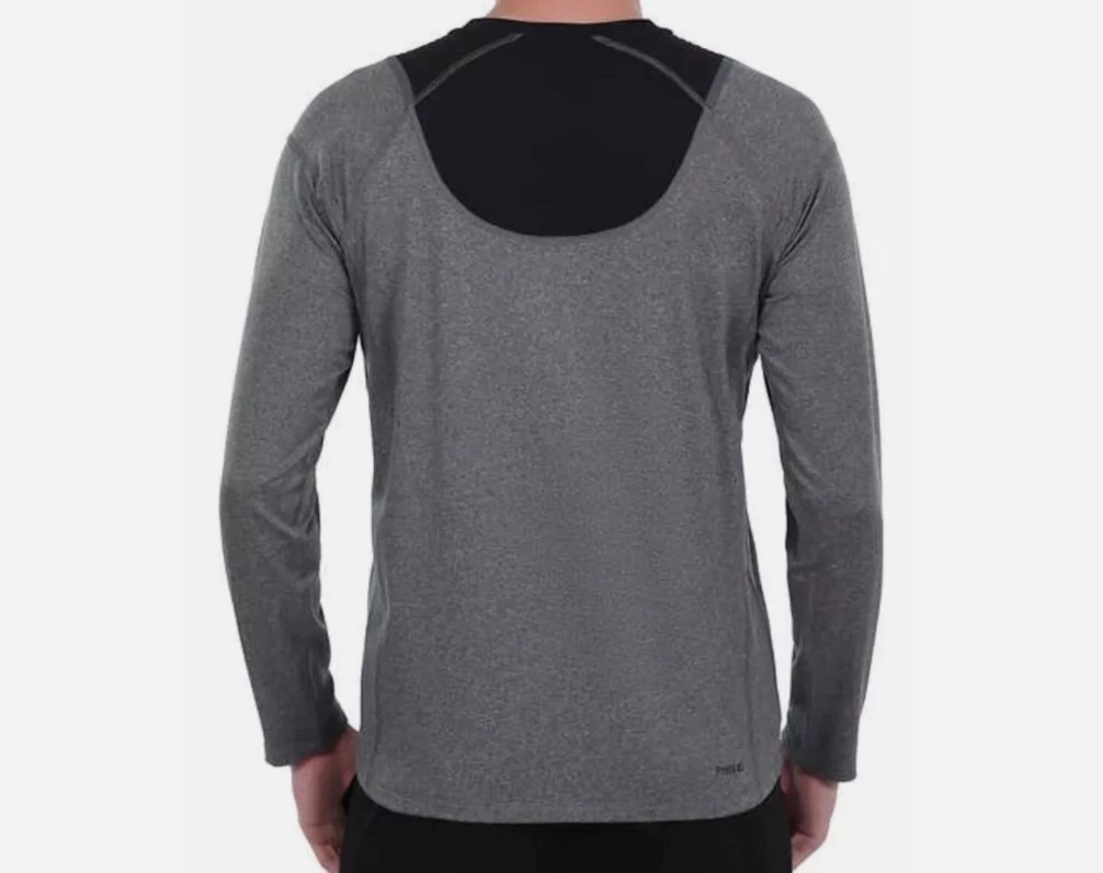 Spyder Shirt Active PROWEB Stretch Long Sleeve Fleece Tee Pullover Gray Mens XL