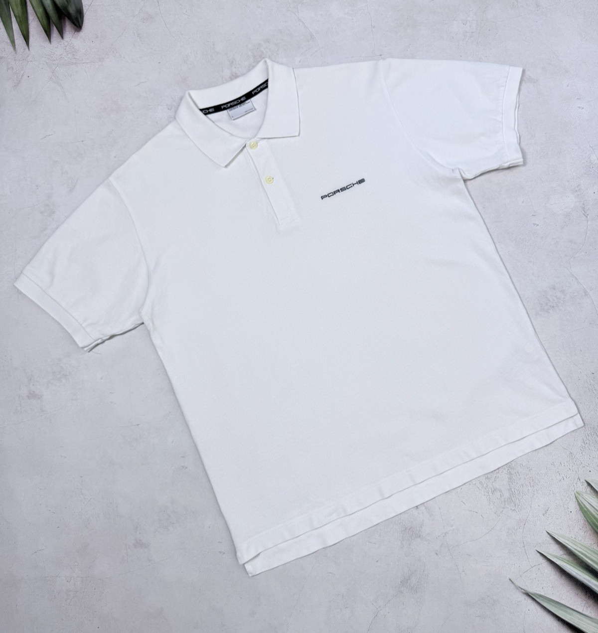 Porsche Design Polo T-Shirt Drivers Selection White Color size Large